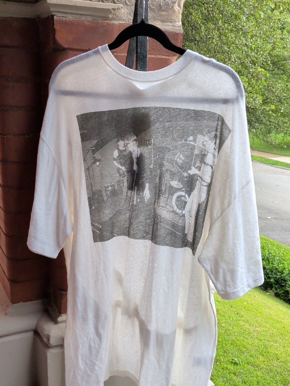 Nwt R13 Joy Division White Short-Sleeve Graphic Band Tee with Black Print